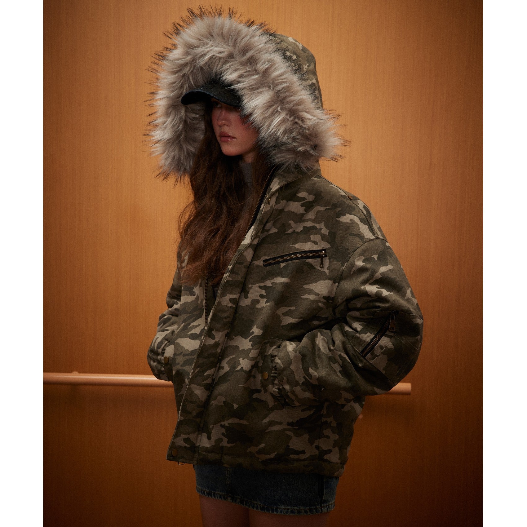 Arctic Camo Fur Parka