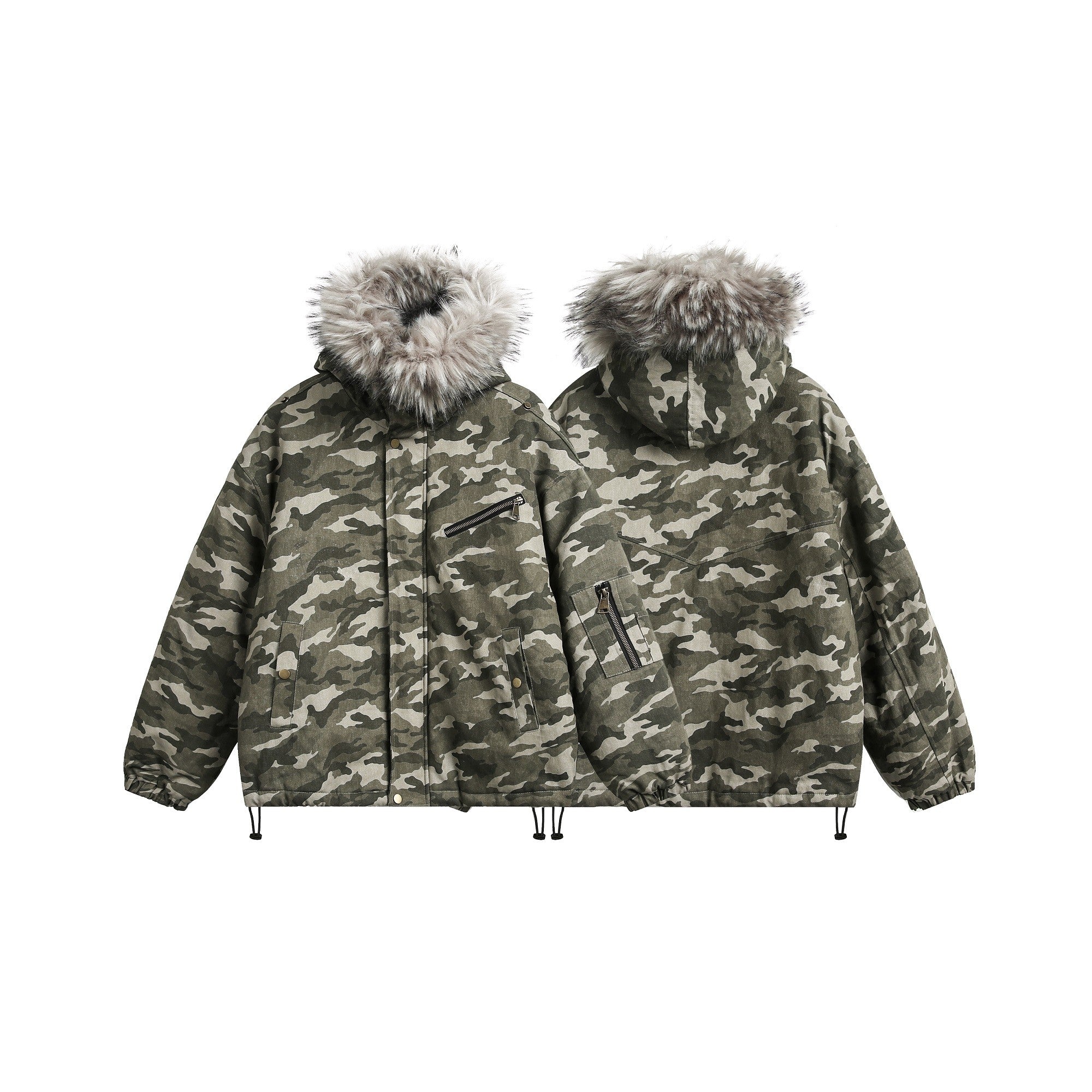 Arctic Camo Fur Parka